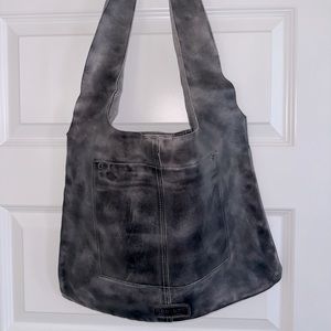 Bed Stu Ariel Dark gray black Leather Boho Bag NWT hobo cross purse vegan large